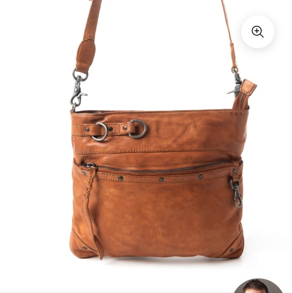 Myra Bag Brown Leather Crossbody - Picture 4 of 4